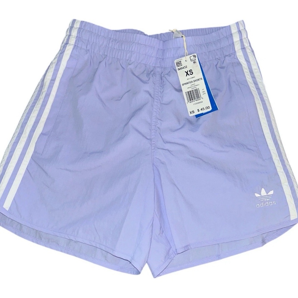 Adidas Men’s original sprinter 3 stripe Light Purple shorts XS